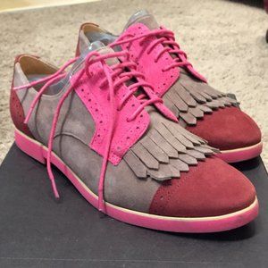 Enzo Angiolini Suede Oxfords "Fireballe" 6.5